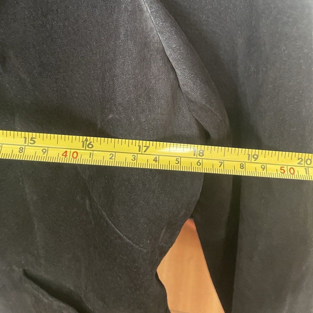 Anne Klein Black Genuine Suede Leather Blazer Jacket Womens‎ Medium - Picture 5 of 6